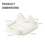 Ceramic Spoon Rest and Pot Lid Holder for Countertop, Heavy Duty Ceramic Spoon Holder for Stove Top, V1107-122-18323