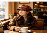 Dark Brown SuedeLike Cavalry Hat, Adjustable 5658cm, Christmas & Halloween Retro Styling V1221-XM-LB5146-ZS155