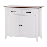 Artiss Buffet Sideboard Storage Cabinet Kitchen Cupboard Hallway 2 Drawers White FUR-Z-SID90-WH-AB