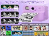Kids 48MP Instant Print Camera with Dual Lens and 1080P HD Video V196-KDC-030D