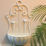Fleur Wall Planter w 2 Birds 49cm V637-19729PLN