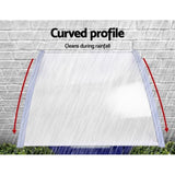 Instahut Window Door Awning Canopy 1.5mx3m Transparent Sheet Grey Plastic Frame AWN-15X3-CLR