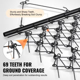 Drag Harrow, 4'x4' Heavy-Duty Chain Harrow with 69 Teeth, ATV UTV Tractor Attachments Field Drag Mat V952-LPGDK4X4FT0067AQTV0