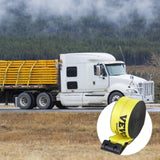 Winch Straps, 10.2 cm x 12.2 m, 2.7T Load Capacity, 8.2T Break Strength, Truck Straps with Flat V952-PGJPDHS4INCH4XSZKV0