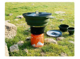 Outdoor Camping Foldable Pot, Silicone Hiking Cook Pot, Portable Picnic Cookware Set, Stainless V1265-YY-430