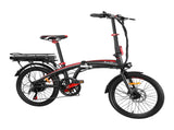 Everfit Folding Electric Bike Urban City Bicycle eBike Rechargeable Battery 250W EBIKE-C-20FD-ALU-BK