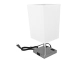 USB Bedside Table Lamp Touch Control LED Light Bulb Linen Lampshade Type C Charging Ports for V1294-YM0901-3119240032911