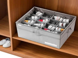 16 Pairs Shoe Organizer for Closet, Clear Foldable Shoe Storage Bins with Bottom Support and V1237-ZY00B0BGJ35CLW