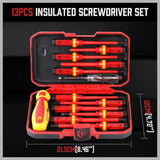 SEDY 13Pcs 1000V Magnetic Insulated Electrician Screwdriver Set VDE Certified V465-94310