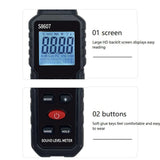 Digital Sound Level Noise Meter Measurement 30-130DB DB Decibel Detector Audio Tester Metro V1369-AZ3-W-08209