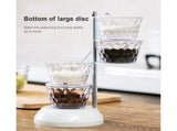 Kitchen Seasoning Bottles Boxes Plastic Frame Rotating Condiment Storage Rack-Light Blue 4 Layers V1263-JX-278