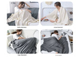 Khaki 1130*170cm Nordic Style Tassel Knit Throw Blanket - Soft Polyester Sofa Blanket with Pineapple V888-ELOSUNG50759