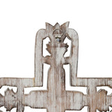 Hand-Carved Cross W Fleur-De-Lis Wall Art 25x40cm V637-33737CRS