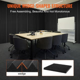 Acoustic Foam Panels 48 Pack 12 x 12 x 1 in Adhesive for Wall Ceiling V952-ZZSPMBHSL12W5Y37FV0
