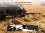 150 cm Tow Behind Landscape Rake, 3 Point Hitch Lawn Dethatcher Rake, 26 Spring Steel Tines, for V952-ZXSCJ60INCHBP8SL7001V0