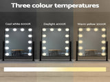 Embellir Makeup Mirror 30x48cm Hollywood Vanity with LED Light Rotation Tabletop MM-STAND-FRAMELS-BK