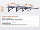 2PCS 72x24in Garage Storage Shelving Wall Mounted Heavy Duty Shelves Rack V952-ZXCKGBHSSCD72F9WLV0