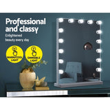 Embellir Makeup Mirror 43x61cm Hollywood Vanity with LED Light Tabletop Wall MM-FRAMELS-4361-GS