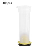 100PCS Beekeeping Rearing Cup Kit Bee Queen Cages Roller Beekeeper Tool Equipment V1294-YM0901-JY05064-03