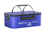 Blue Foldable Car Wash Storage Box - Large Capacity Waterproof EVA Organizer, Heavy Duty Handles, V888-ELOSUNG56472