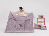 Light Pink Kapybara - 2-in-1 Foldable Car Pillow - Cozy 40x40cm Pillow, Unfolds to 100x150cm V888-ELOSUNG33565