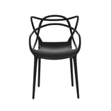 Gardeon 4PC Outdoor Dining Chairs PP Portable Stackable Chair Patio Furniture ODF-CHAIR-PP601-BK-4X