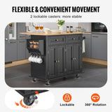 VEVOR Kitchen Island Cart Rolling Storage Cabinet on Wheel with Drawer & Shelves V952-QFBYDKCFD2XJ6INJTV0