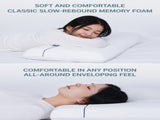 White Deep Sleep Slow Rebound Memory Foam Pillow with Washable Cover Storage Bag - Broad Surface V888-ELOSUNG55089-1