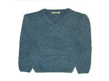 100% Shetland Ragg Wool V Neck Knit Jumper Pullover Mens Sweater Knitted - Sherwood - S V563-SW-VN-SHWD-S