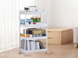 3 Tier Utility Rolling Cart with Caster Wheels Movable Multifunctional Storage Cart for Kitchen V1294-YM0901-3117240235112