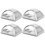 4Pcs Set Stainless Steel Solar Power LED Wall Light LightControl for Garden Yard Lighting V1294-YM0901-3111200146511