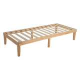 Single Size Warm Wooden Natural Bed Base Frame King Single V264-STB-108P-NTR-KS-1