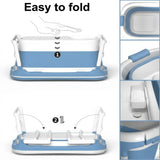 CARLA HOME Foldable Baby Bath Tub with Collapsible Toddler - Blue V178-36508