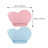 2Pcs Heat-resistant Placemat Silicone Non-slip for Kids Rectangle Home Use V1370-AZ4-15418