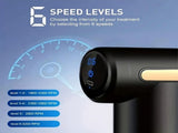 Green Portable Deep Tissue Massager 6-Speed & 4 Heads & 15-Min TimerProfessional Muscle Recovery, V1102-AMY003