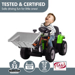 Kahuna MX-611C Kids Electric Ride On Car Tractor Digger Loader Grey CAR-T611C-GNGY