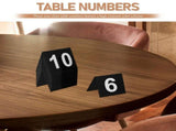 Acrylic Table Tent Numbers, Black, High Contrast, Elegant Wedding Decor, Double Sided, 20Pcs V1366-AZ2-W-17447
