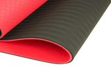 Powertrain TPE Yoga Exercise Mat Home Gym Pilates Fitness 8mm Thick in Red YM-TPE-DHG-RD