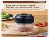 Electric Garlic Chopper, 11.8oz Mini Food Processor with 6 Stainless Steel Blades & USB Rechargeable V1366-AZ2-W-11646