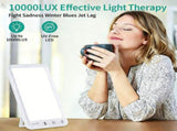 Light Therapy Lamp 12000 Lux UV-Free LED Adjustable Brightness Color Temperature Timer Touch Control V1188-ZXY-117-0079