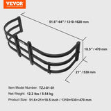 Truck Bed Extender, Aluminum Retractable Tailgate Extender, 131cm-162.6cm Adjustable Length, Fits V952-KCCKZKHSLHJ4KC60EV0