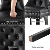 1 Set of 4 Artiss Dining Chairs Black Leather UPHO-C-DIN-1061-BKX4