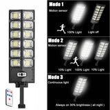 2-Pack 80000LM Black Solar Street Light with 504 LEDs and Remote Control LSB-59192