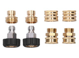 8Pcs High Pressure Washer Adapter Coupler Set Brass Quick Disconnect Connector Kit V1294-YM0901-3111210156311
