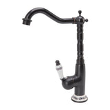 Antique Faucet Retro Style Porcelain Valve Long Spout Sturdy Brass Rotatable Antique Mixer Tap for V1294-YM0626-3112220096511