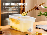 3.5 L Plastic Drink Dispenser Beverage Dispenser with Spigot Iced Juice Dispenser for Fridge Party V1294-YM0523-10342205