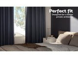 Artiss 2X Blockout Curtains Eyelet 300x230cm Charcoal BC-MATT-300X230-CH
