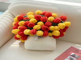 99 Roses Hand-Crocheted Bouquet Blanket A Versatile Emblem of Eternal Romance, Offering Gentle V1232-MGHT005