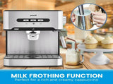 Pronti Breakfast Set with 1.6L Coffee Machine, Silver Noir Toaster & Kettle T02-1711-825
