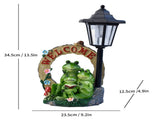 Resin Hummingbird Solar Lamp Outdoor Garden Sculpture Couple Hummingbird - Multi-color - Size 45 V1347-118-09977-MLT-45